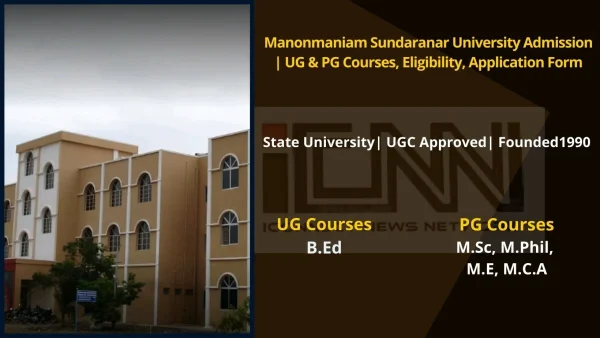 Manonmaniam Sundaranar University Admission