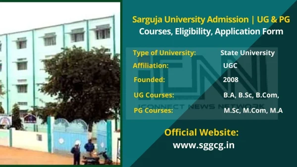 Sarguja University Admission