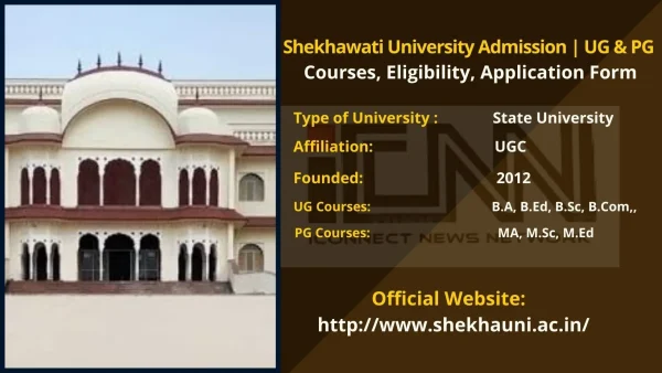 Shekhawati University Admission